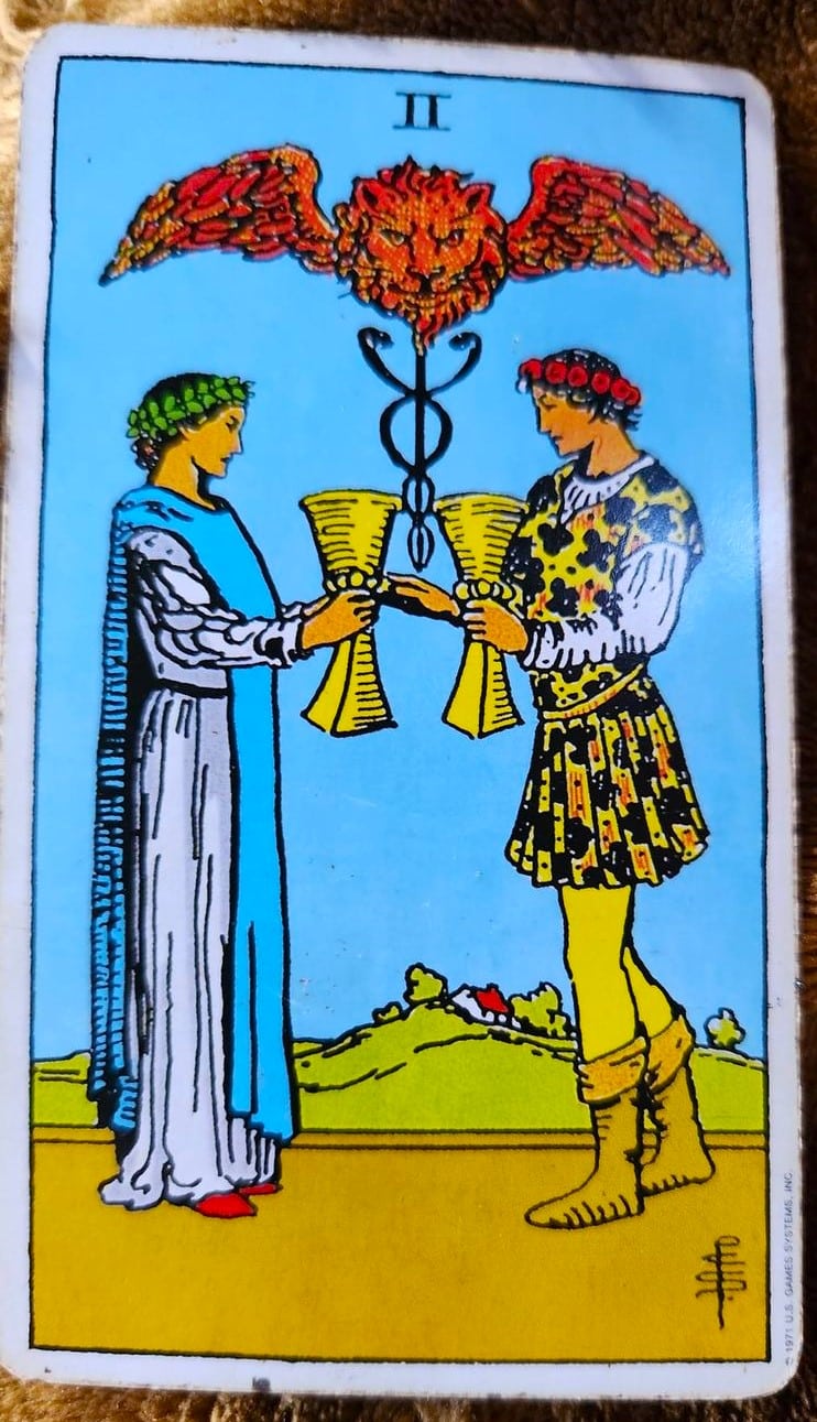 free tarot card for the week the two of cups